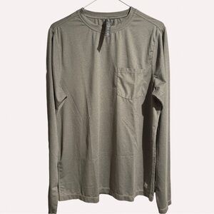 VUORI TRADEWIND Men's Olive Long Sleeve Performance Tee, Size Medium, LIKE NEW!